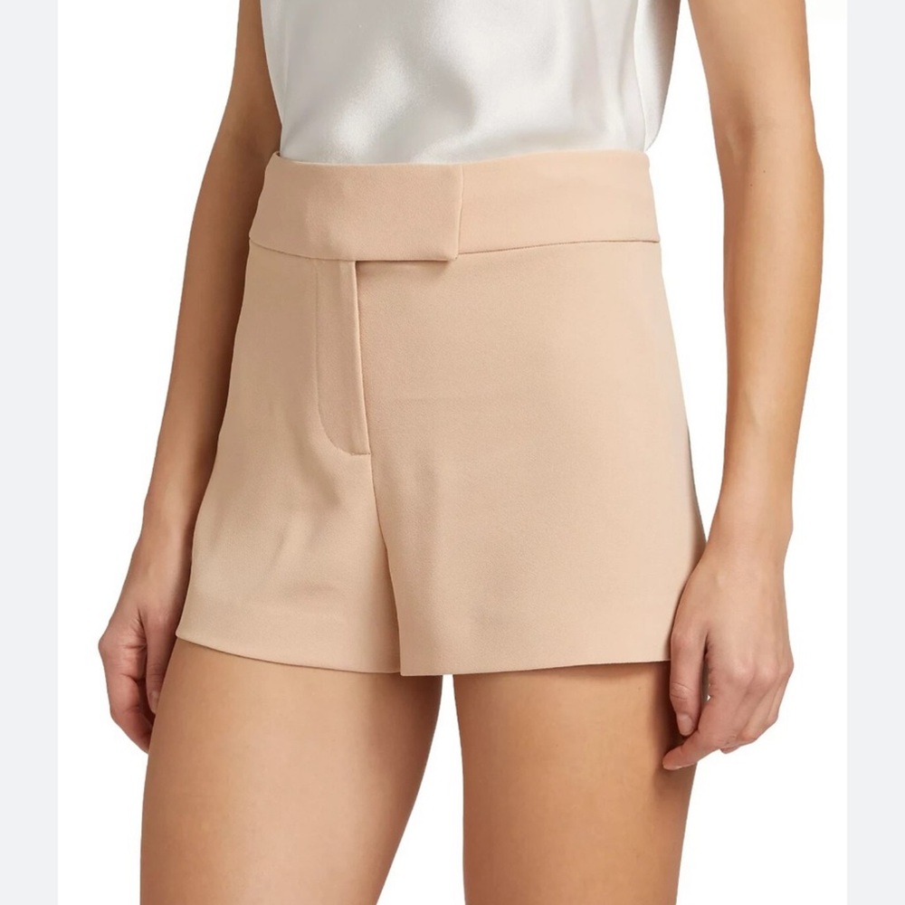 Alice + Olivia Blush Tailored High-Waist Shorts. Sz: 14